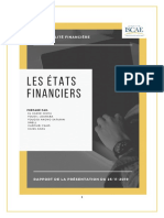 Rapport Etats Financiers