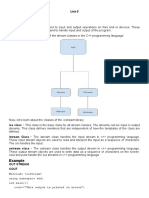 5.1 C++ Stream Classes, Stream Classes in C++ Are Used To Input and Output Operations On Files and Io Devices. These