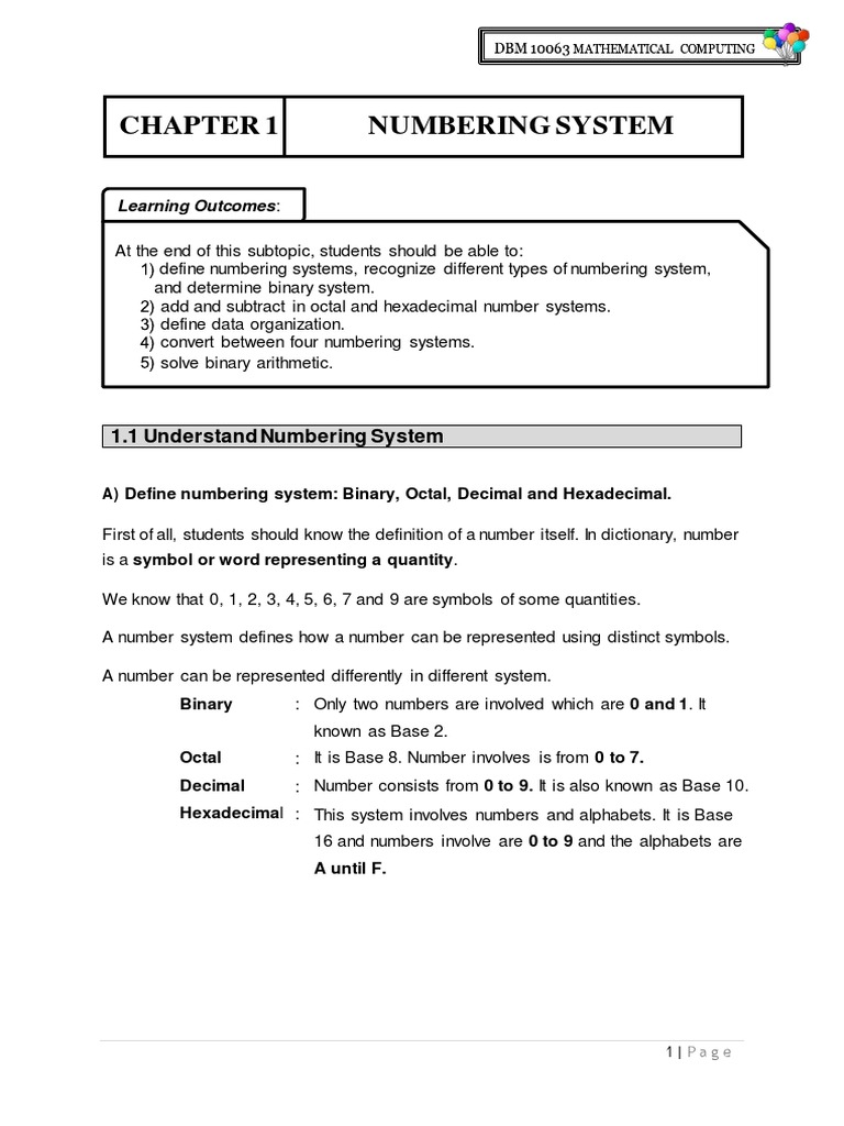 Chapter 1 | PDF | Mathematical Notation | Computer Architecture