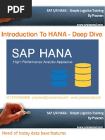 Introduction To HANA - Deep Dive