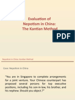 Evaluation of Nepotism in China: The Kantian Method