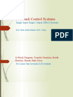 Block Diagram - TF - Steady State Errors