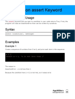 Assert Keyword