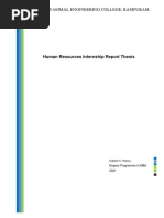 Human Resources Internship Report Thesis