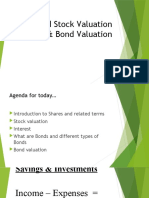 Share and Stock Valuation Interest & Bond Valuation