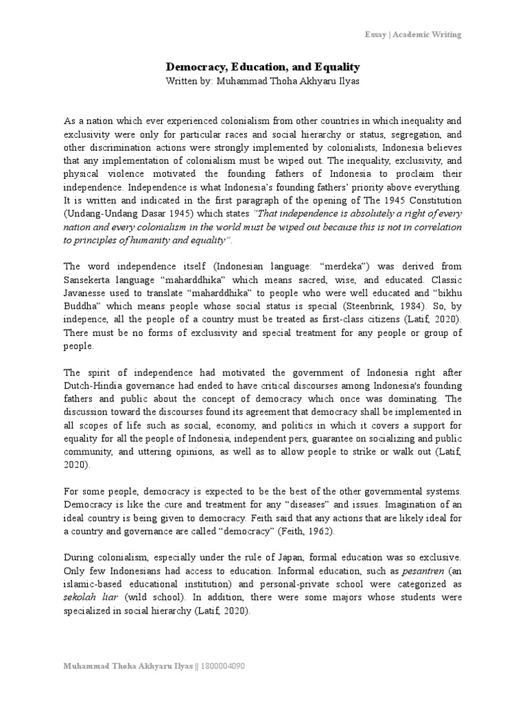 Democracy and Education in Indonesia | PDF | Poverty & Homelessness ...