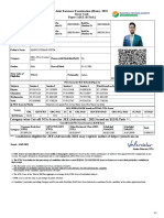 Joint Entrance Examination (Main) - 2021 Score Card Paper-1 (B.E./B.Tech.)