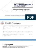 Principles of Programming Languages: Department of Computer Science and Engineering