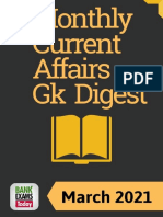 Monthly Current Affairs GK Digest March 2021
