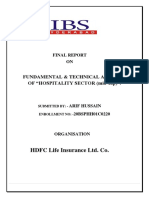 HDFC Life Insurance Ltd. Co.: Fundamental & Technical Analysis OF "HOSPITALITY SECTOR (Mid-Cap) "