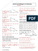 Correction Utiliser Le Théorème de Pythagore Et Réciproque 4ème Exercices à Imprimer