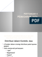 Pertemuan Jasa Pertemuan 4 Distribusi Jasa