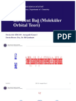 Ders 16 - Kovalent Bağ-7 Ve 8 (Moleküler Orbital Teori)