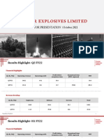 Premier Explosives Limited: Investor Presentation - October 2021