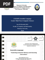 (CS214P) Assembly Language Grade: Third Year (Computer Science)