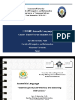 (CS214P) Assembly Language Grade: Third Year (Computer Science)