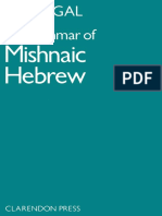 Kupdf.net m h Segal a Grammar of Mishnaic Hebrew 1980