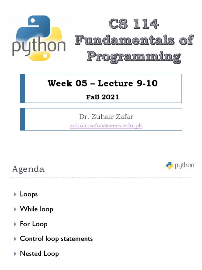 Lecture 1 - 2 | PDF | Control Flow | Python (Programming Language)