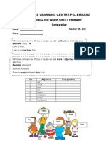 Eagle Learning Centre Palembang: English Work Sheet Primary