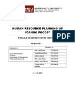 Human Resource Planning of "Dango Foods": Durable Consumer Goods Industry HRM360.01