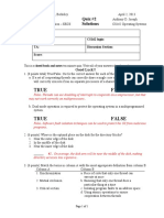 True False: Quiz #2 Solutions