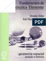Fundamentos de Matematica Elementar Volume 10 Geometria Espacial