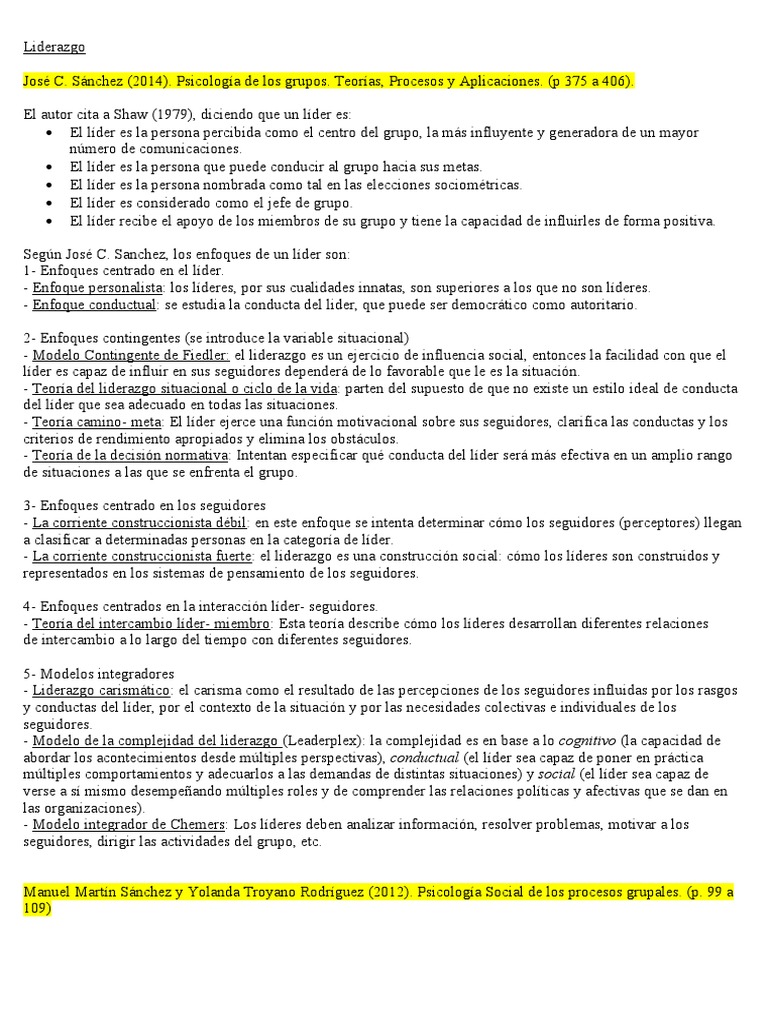 Liderazgo, Poder y Conflicto | PDF | Liderazgo | Comportamiento