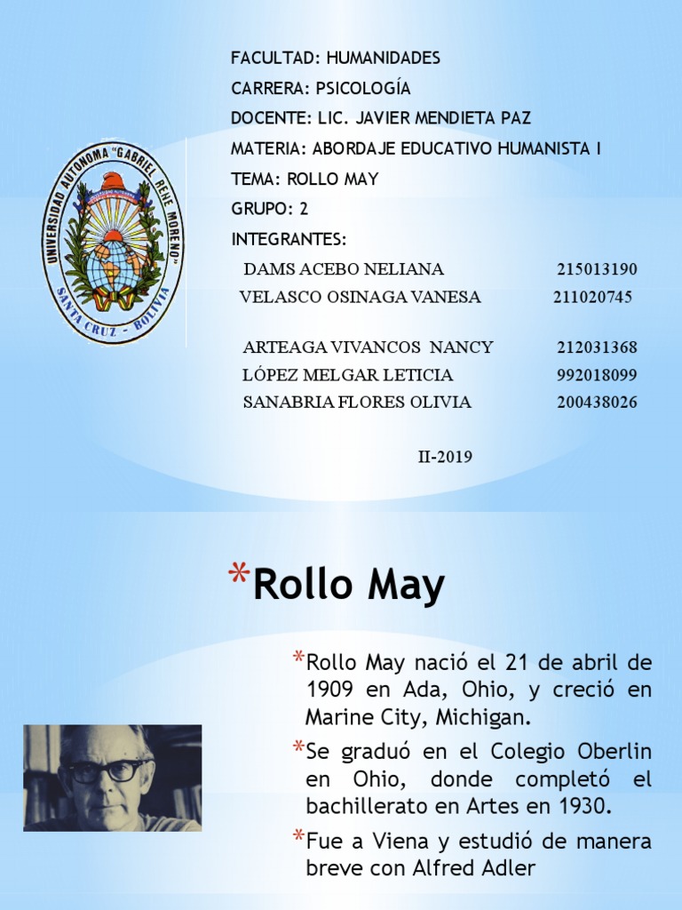 Rollo May y la Psicología Humanista | PDF | Felicidad | Amor