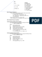 Tube weight and pressure calculations