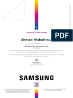 Ahmad Alshahrour: Certificate of Achievement