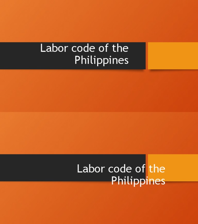 Labor Code of The Philippines PDF