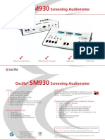 Oscilla Screening Audiometer: Manual or Automatic Test USB Port For PC-connection Wable Tone Dual Control