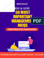 Management 50 MCQs RBI SEBI - 2