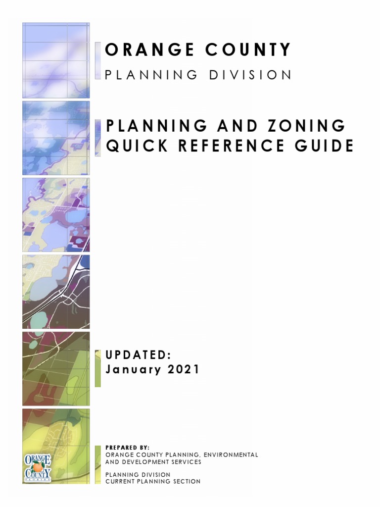 Orange County Planning and Zoning Quick Reference Guide PDF Zoning Land Lot