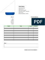 Hotel Invoice Template