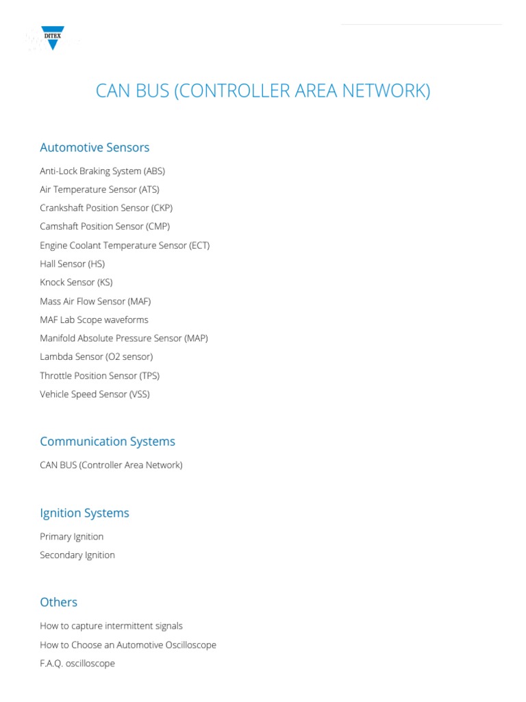Can Bus (Controller Area Network) | PDF | Computer Network ...
