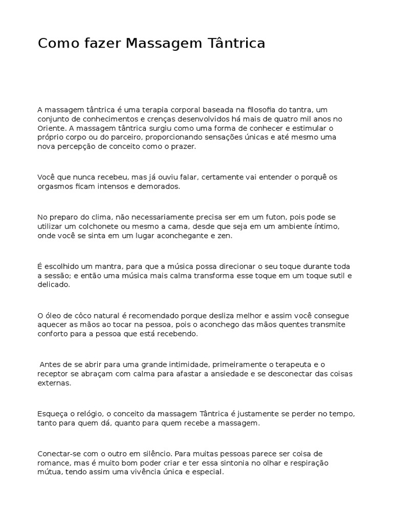 Guia Prático de Massagem Tântrica | PDF | Chacra | Massagem