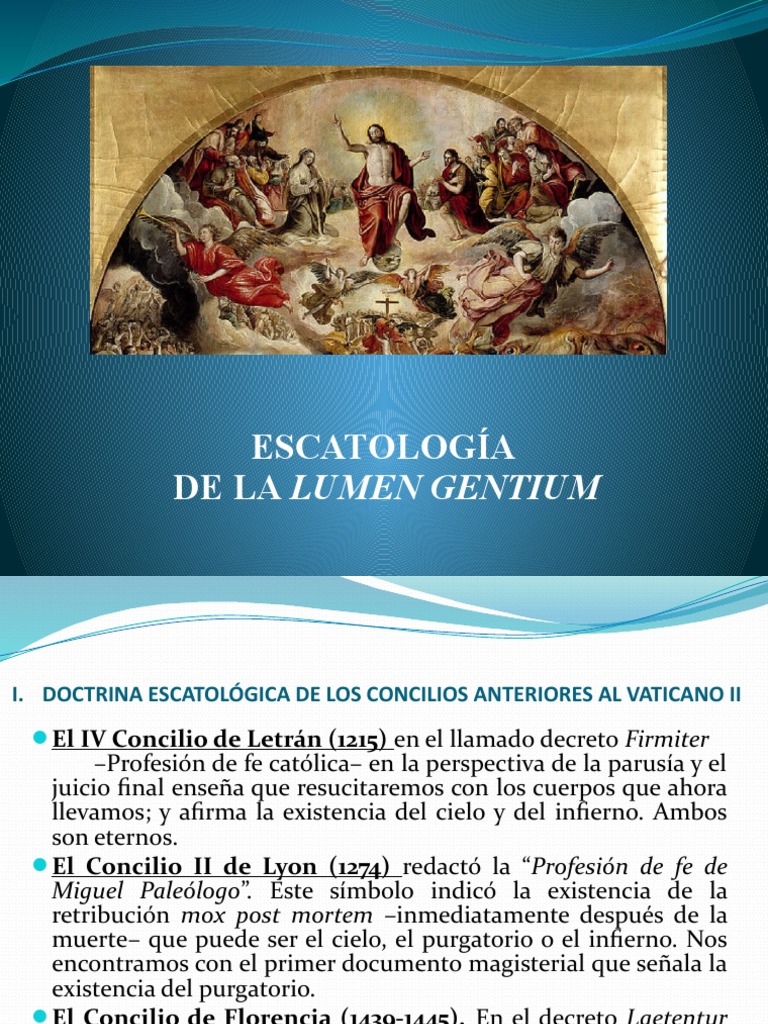 Escatología I PDF eucaristía Iglesia Católica