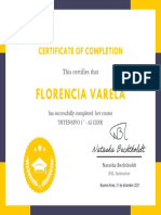 Certificate of Completion - Florencia Varela
