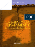 "La memoria permanente - Reflexiones sobre la tradición" (Joaquín Díaz)