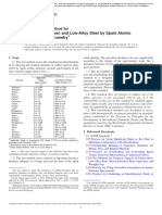 Standard Test Method For Analysis of Carbon and Low-Alloy Steel by Spark Atomic Emission Spectrometry