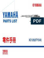 Parts List: XC125 (5TY3/4)
