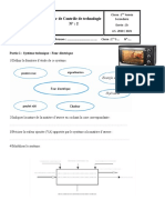 Devoir de Contrôle de Technologie N°: 2: Partie 1: Système Technique: Four Électrique