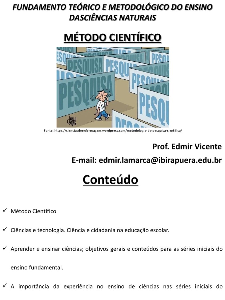 Fundamentos do Ensino de Ciências Naturais | PDF | Método científico ...
