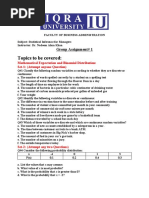 Topics To Be Covered:: Group Assignment# 1