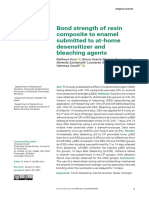 Bond Strength of Resin Composite To Enamel Submitted To At-Home Desensitizer and Bleaching Agents