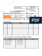 PP-SCH-DGM-022 Mantención de Celdas y Transformadores en Subestaciones Unitarias