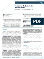 Resultados cirugía catarata facoemulsificación