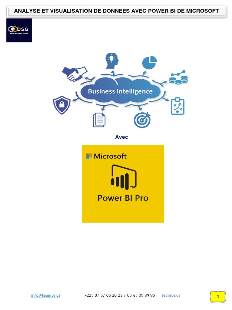 Power Bi Pour Les Nuls Pdf Gratuit Brochure Du Cours Power Bi | PDF | Microsoft | Informatique décisionnelle