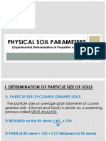 Physical Soil Parameters: (Experimental Determination of Properties of Soil)